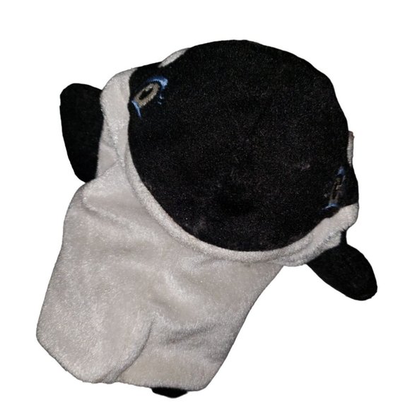 Seaworld Shamu Orca Whale Hand Puppet Plush Animal 12" Squeaker Toy Souvenir - Picture 1 of 4